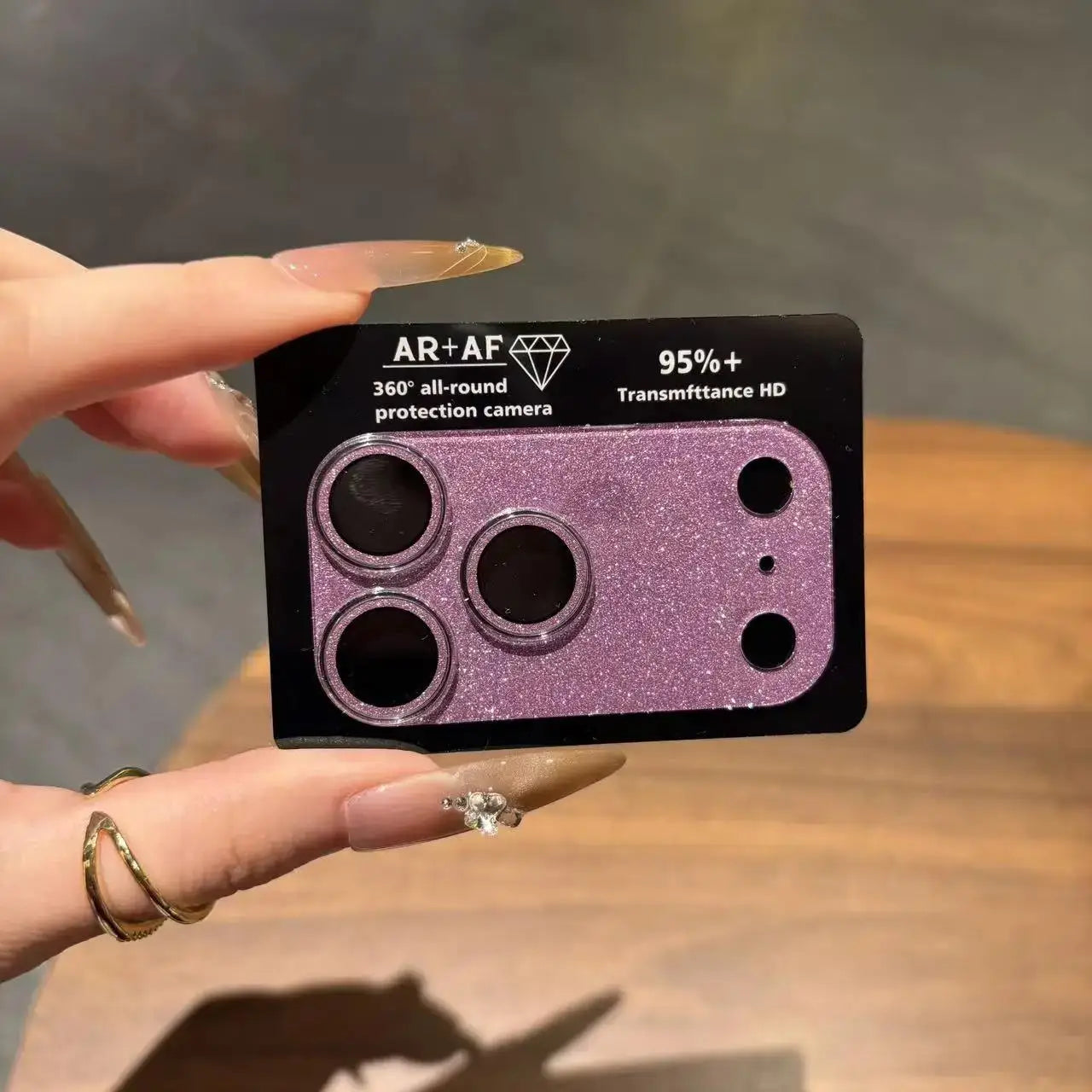 Acrylic Camera Protector Film For iPhone 17 ProMax 17Pro 16 15 ProMax Back Ziai Lens Glitter Star Cover Protective Cap Lens Film