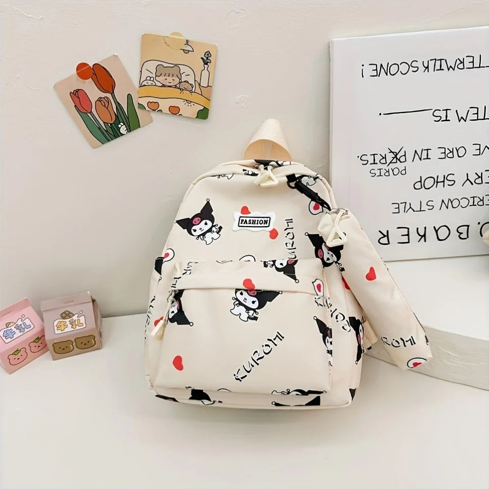 Schoolbag With Pencil Case, Waterproof School Student Backpack,Kawaii School Supplies, Birthday Christmas Gift