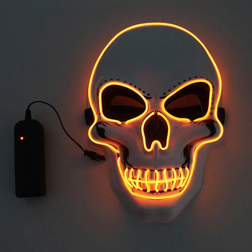 LED Glowing Skull Mask – Halloween Party Prop
