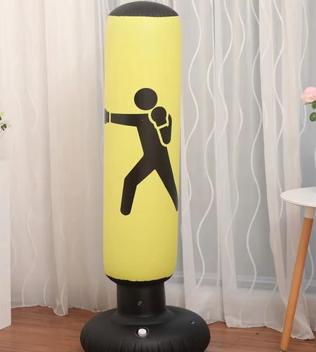 160Cm Inflatable Standing Boxing Bag Heavy Duty Training Boxing Bag Fitness Training Exercise Column Decompression Boxing Target