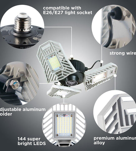 Three Led Garage Light-Led Adjustable Light-Basement Led Light