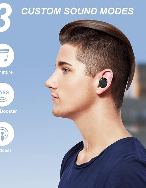 Load image into Gallery viewer, Audífonos Bluetooth Auriculares Impermeable Recargables Inalámbrico Color Negro
