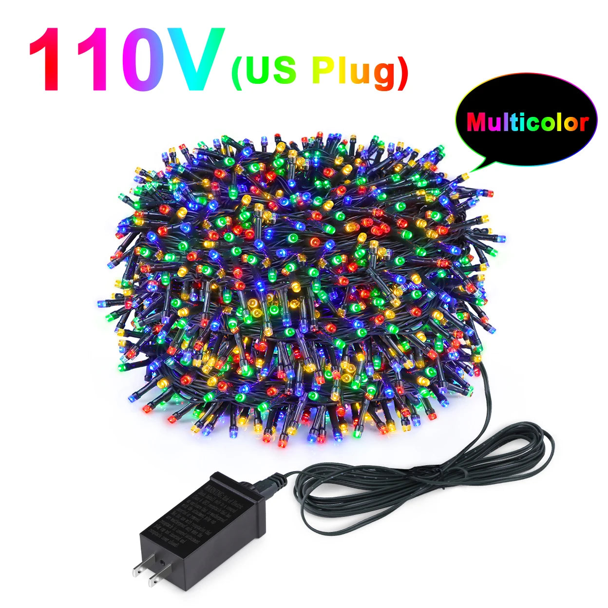Led Outdoor Light String 100M 1000leds RGB Light Strip Christmas Tree New Year Led Lights Room Decor luces de navidad EU US Plug