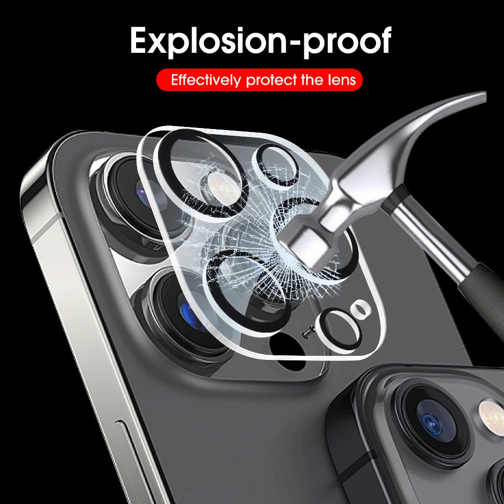 1-5pcs Camera Lens Protector Glass For iPhone 16 15 14 13 Pro Max Plus Mini HD Tempered Glass Full Lens Protector Camera Film