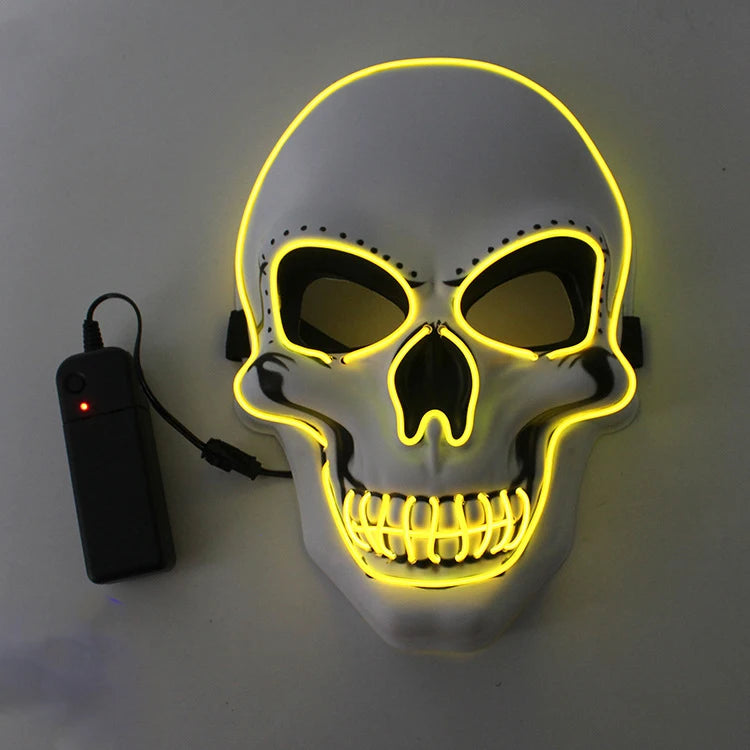 LED Glowing Skull Mask – Halloween Party Prop