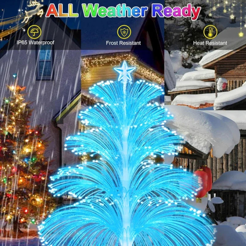 1PC Outdoor Solar Garden Lights 7 Colors Variable Solar Stake Jellyfish Reed Lights Solar Outdoor Color Changing Lights