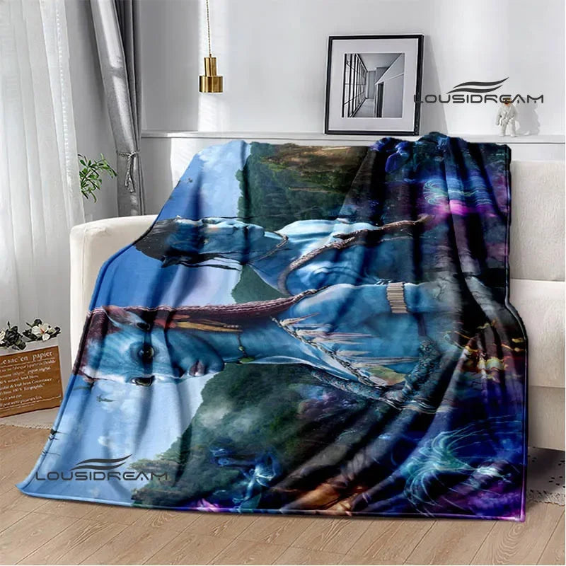 Movie Avatar: The Way of Water Printed blanket Flange Warm blankets picnic blanket Home travel blanket bed linings Birthday Gift