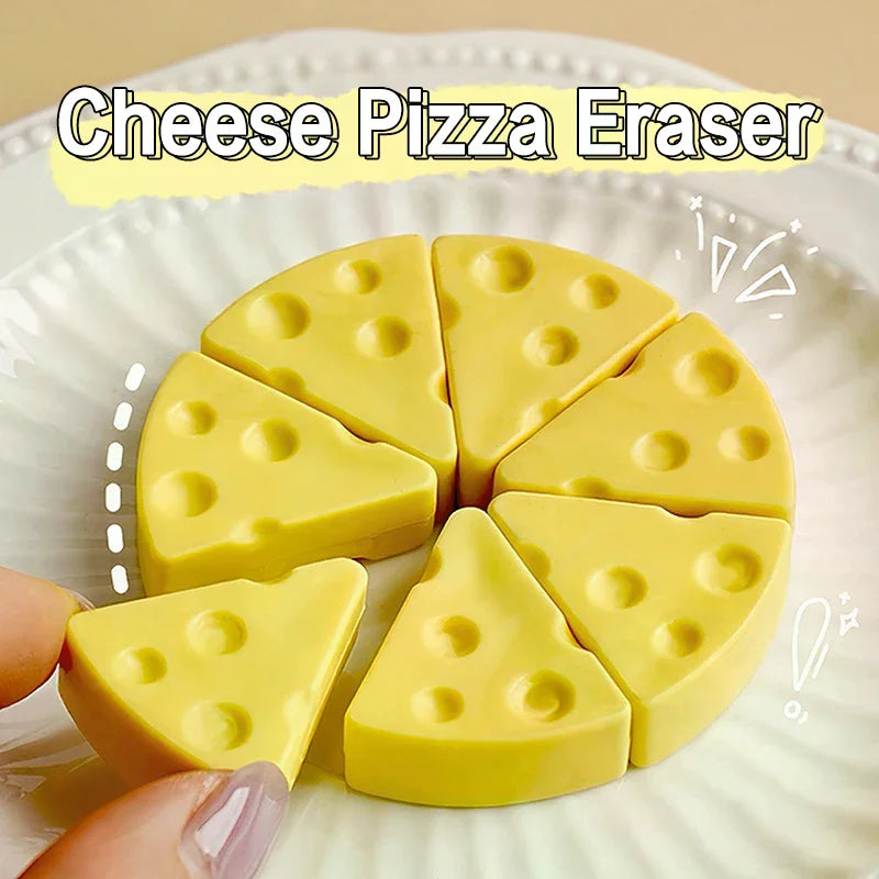 Simulation Cheese Eraser Soft School Supplies Clean Mess Free Stationary Office Student Rubber Eraser For Kids Gift