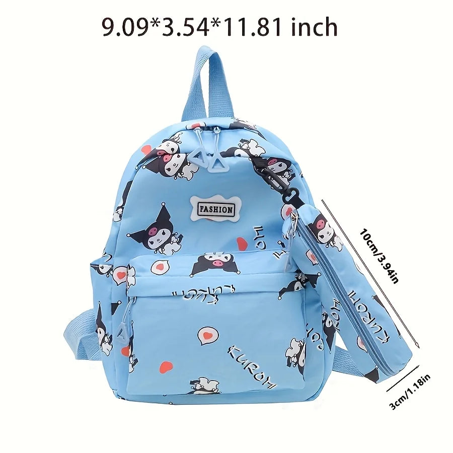 Schoolbag With Pencil Case, Waterproof School Student Backpack,Kawaii School Supplies, Birthday Christmas Gift