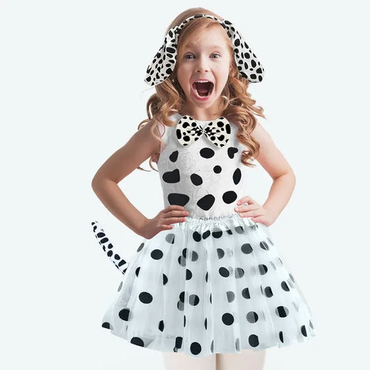 Dalmatian Costume Set – Ears, Tail & Tutu
