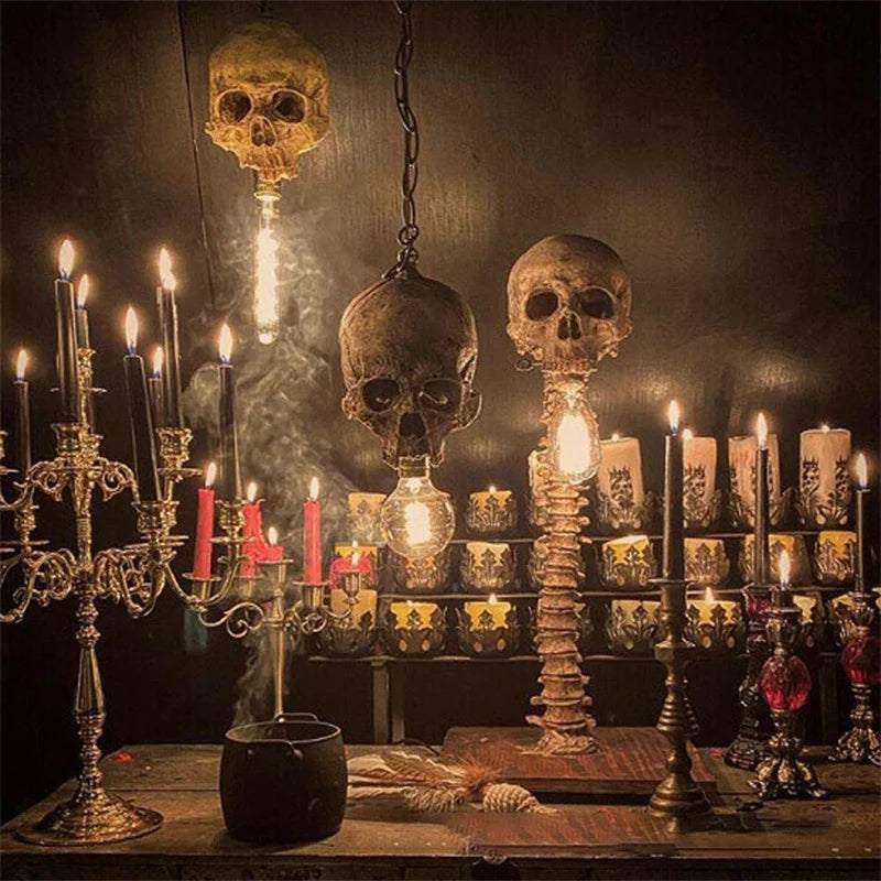 3D Skull Skeleton Table Lamp – Halloween Decor