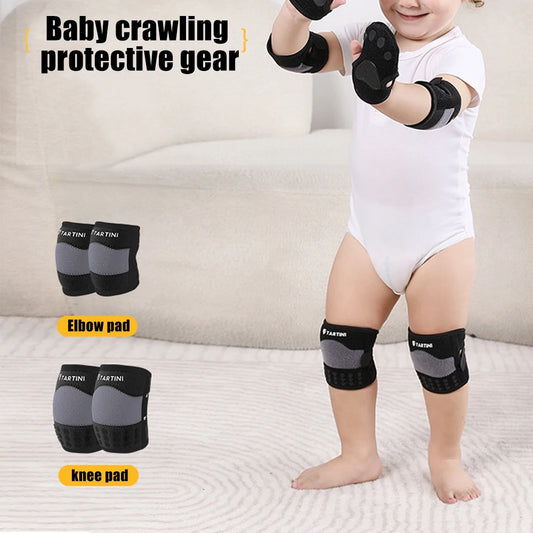 1Pair Baby Elbow Knee Pads for Crawling Adjustable Knee Pads Toddler Crawler Knee Elbow Protector for Infant Girl Boy Crawling