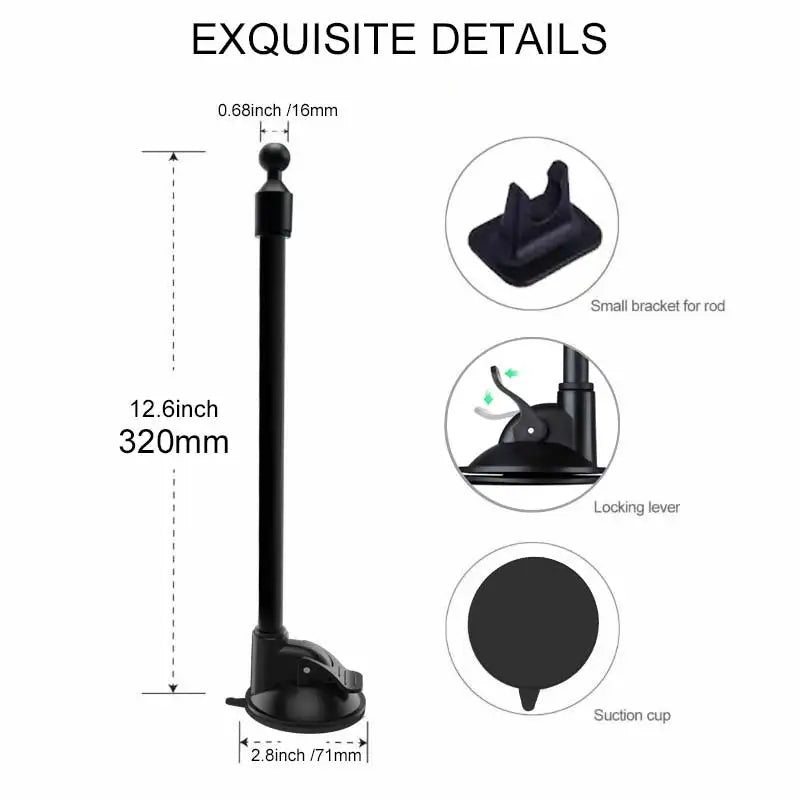 Car Tablet Holder Long Arm Suction Cup Mount for iPad Pro Air 4-13'' Xiaomi Tablet SUV Truck Vehicle Lift Uber Windshield Window