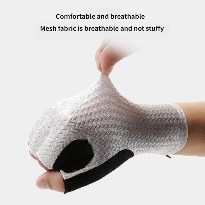 Summer Breathable Half Finger Cycling Gloves Ultralight Road Bike Gloves Anti-Slip Silicone Pad Cooling Sport Gear