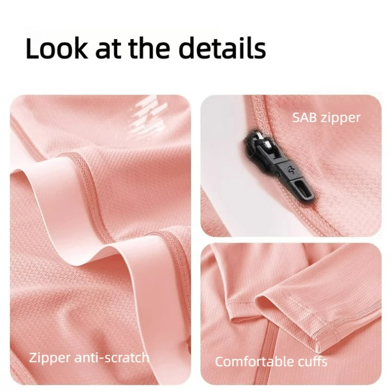 LAMEDA Women's Cycling Long Sleeve Shirt Stylish Quick-Dry Breathable Sport Top with Sun Protection Back Pocket for Bicycle