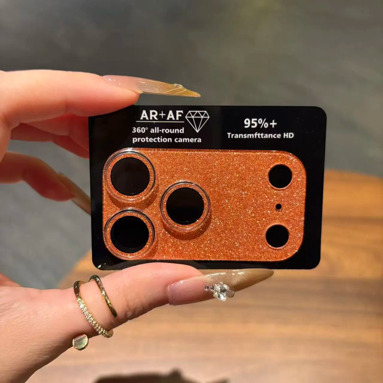 Acrylic Camera Protector Film For iPhone 17 ProMax 17Pro 16 15 ProMax Back Ziai Lens Glitter Star Cover Protective Cap Lens Film