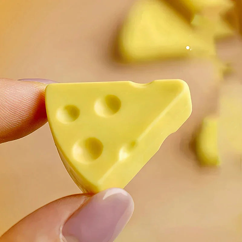 Simulation Cheese Eraser Soft School Supplies Clean Mess Free Stationary Office Student Rubber Eraser For Kids Gift