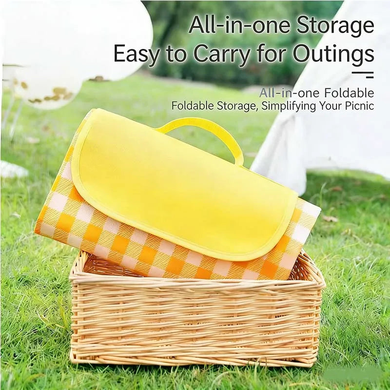 Outdoor Waterproof Picnic Mat Moistureproof Portable Beach Mat Ins Style Camping Picnic Blanket for Travel Camping Hiking