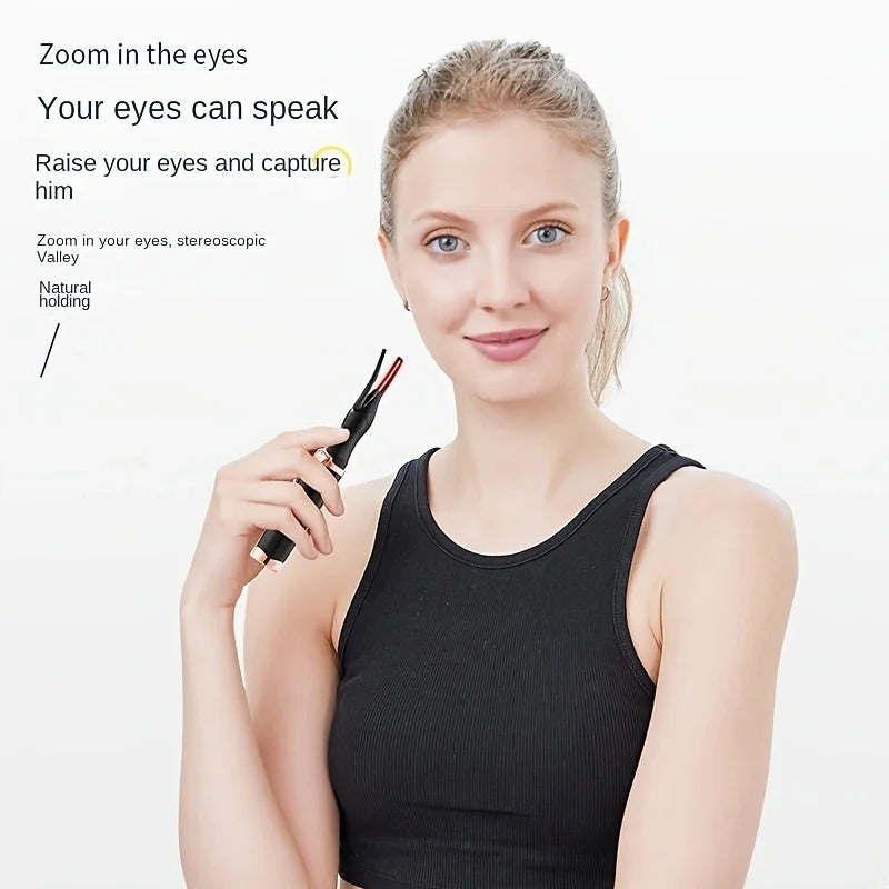 1 Adjustable 3-Speed Electric Heated Eyelash Curler for Long-Lasting Curling, Rechargeable Electric Eyelash Curler, Long-Lasting Heated Eyelash Curler, Quick Preheating, Handheld Heated Eyelash Curler Device Makeup Tool