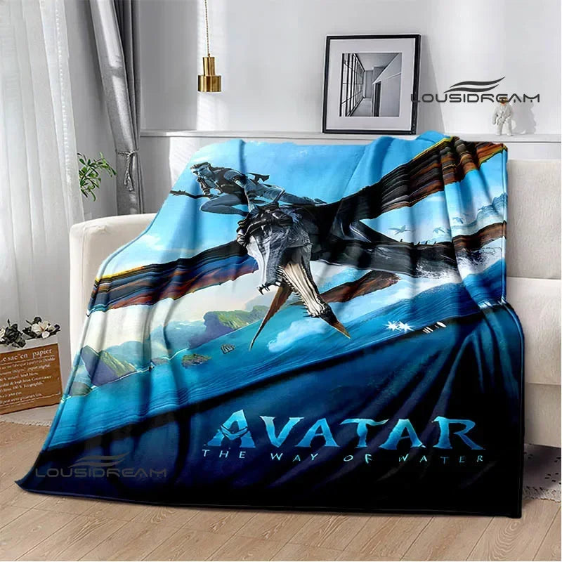 Movie Avatar: The Way of Water Printed blanket Flange Warm blankets picnic blanket Home travel blanket bed linings Birthday Gift