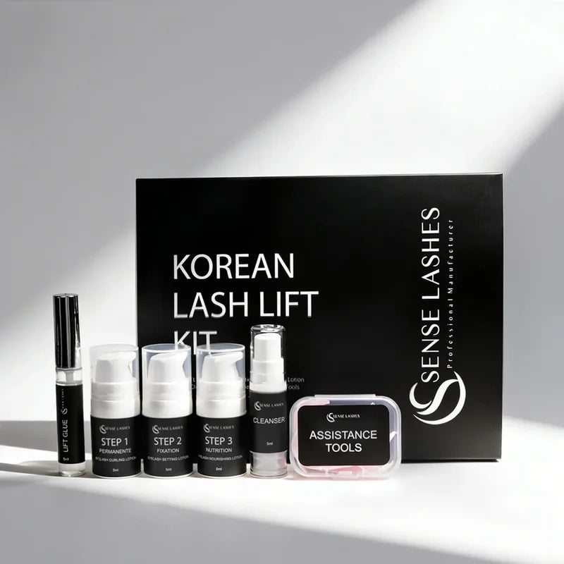 SENSE LASHES Korean Lash Lift Pro Kit Long Lasting Professional Eyelash Perm Kit for Salon & Home Use Makeup Tools
