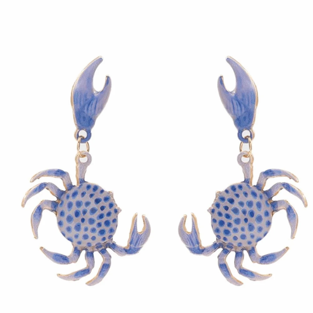 2025 New Design Fashion Crab Drop Earrings For Women Summer Vacation Beach Sea Animal Jewelry Cute And Fun Accessory Party Gift