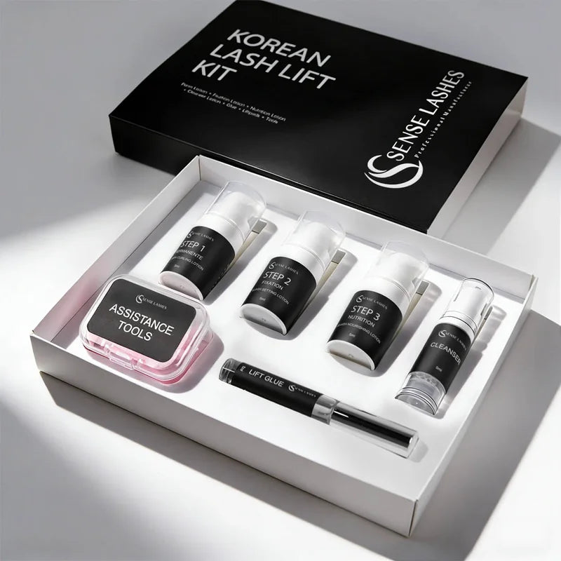 SENSE LASHES Korean Lash Lift Pro Kit Long Lasting Professional Eyelash Perm Kit for Salon & Home Use Makeup Tools
