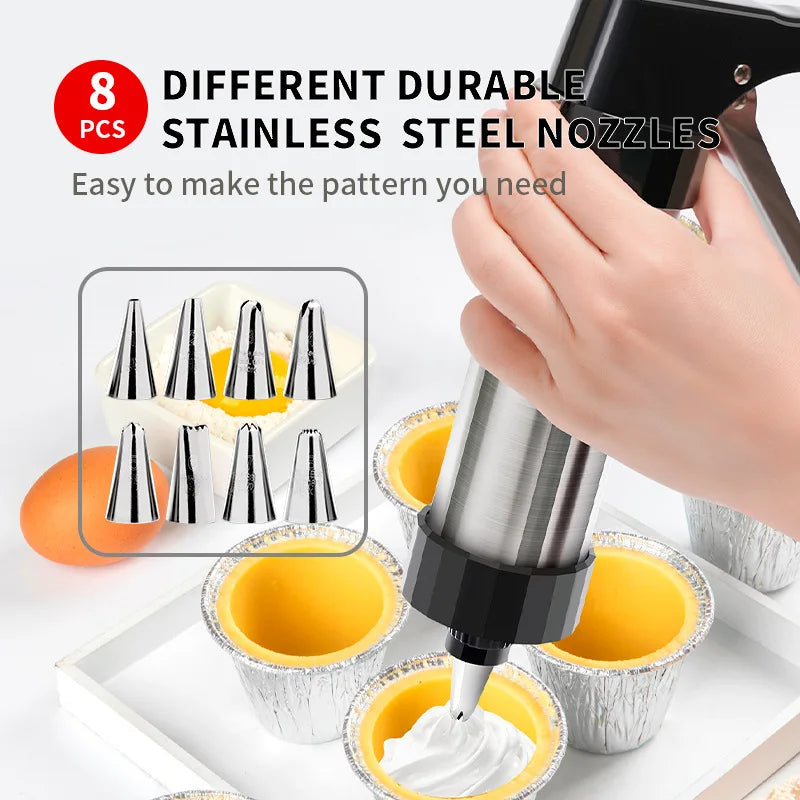 Cookie Press Maker Kit Set Gun Squeezing Biscuit Cream Machine Mounting Mouth Melting Baking Tool Mold Bakeware Accessories