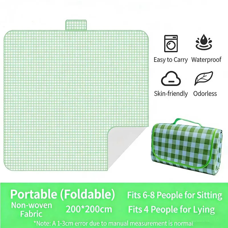 Outdoor Waterproof Picnic Mat Moistureproof Portable Beach Mat Ins Style Camping Picnic Blanket for Travel Camping Hiking