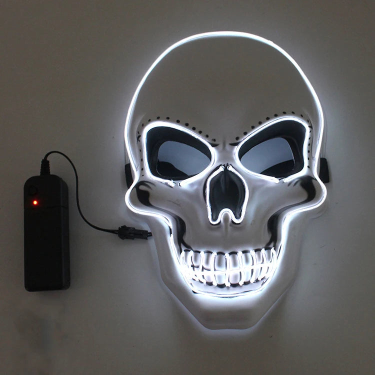 LED Glowing Skull Mask – Halloween Party Prop