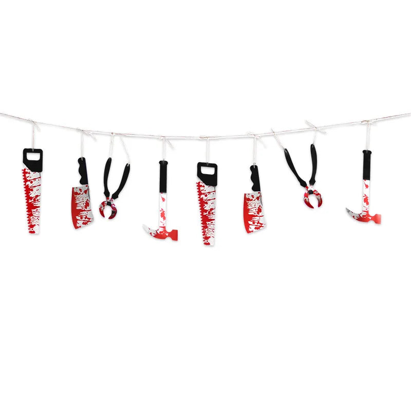 Bloody Weapons Garland Banner – Halloween Decor