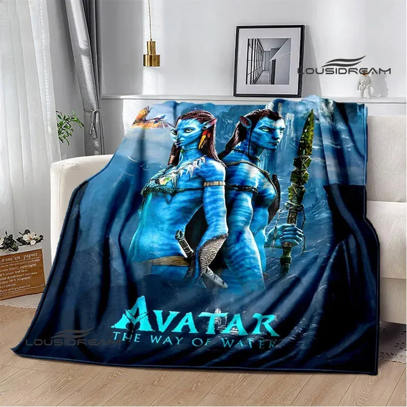 Movie Avatar: The Way of Water Printed blanket Flange Warm blankets picnic blanket Home travel blanket bed linings Birthday Gift