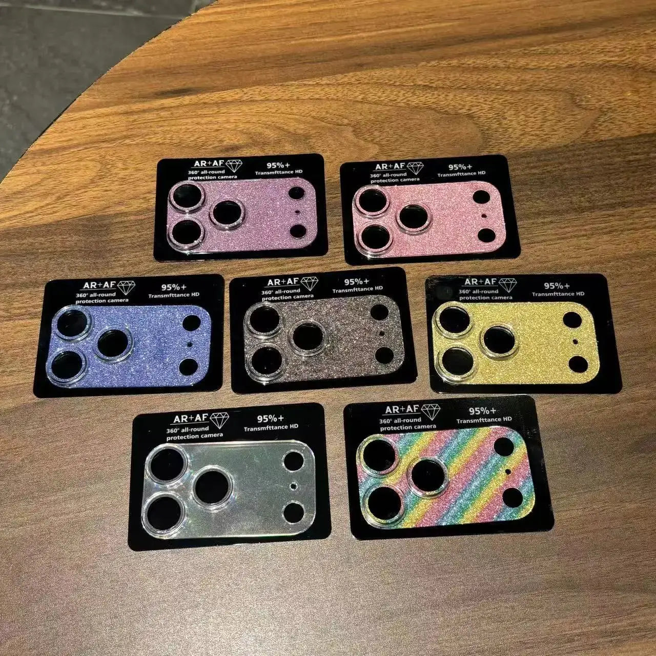 Acrylic Camera Protector Film For iPhone 17 ProMax 17Pro 16 15 ProMax Back Ziai Lens Glitter Star Cover Protective Cap Lens Film