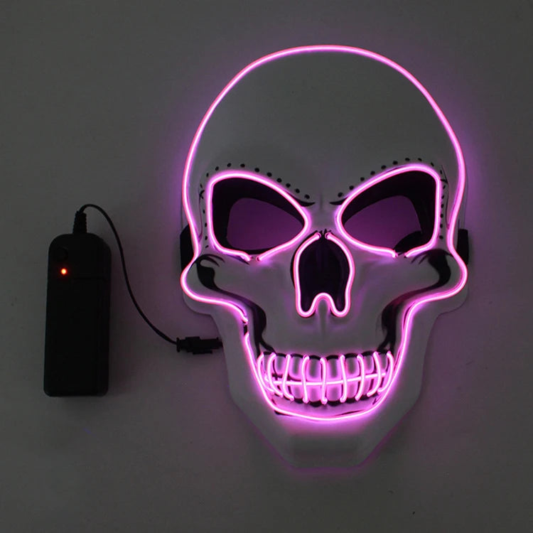 LED Glowing Skull Mask – Halloween Party Prop