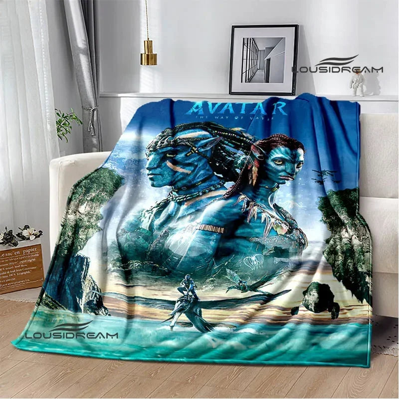 Movie Avatar: The Way of Water Printed blanket Flange Warm blankets picnic blanket Home travel blanket bed linings Birthday Gift