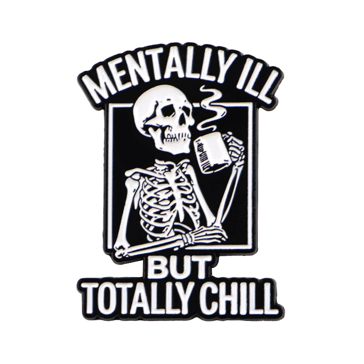 Skull Enamel Pin Badge – Halloween Accessories