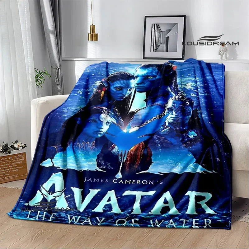 Movie Avatar: The Way of Water Printed blanket Flange Warm blankets picnic blanket Home travel blanket bed linings Birthday Gift