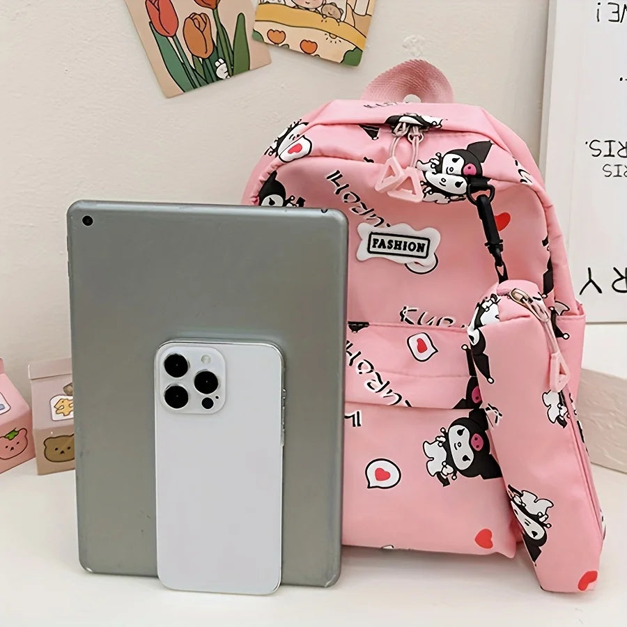 Schoolbag With Pencil Case, Waterproof School Student Backpack,Kawaii School Supplies, Birthday Christmas Gift