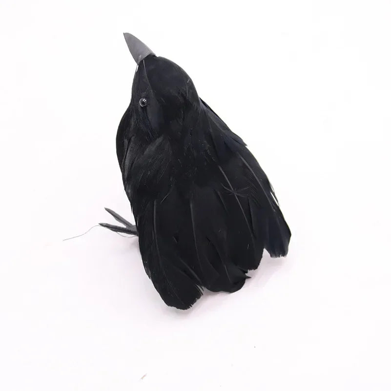 Realistic Black Crow Decoration – Outdoor Halloween Prop