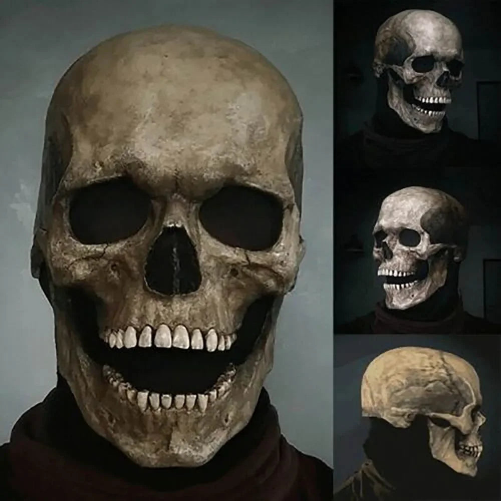 Full Head Latex Skull Mask – Horror Costume