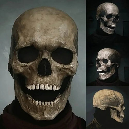 Full Head Latex Skull Mask – Horror Costume