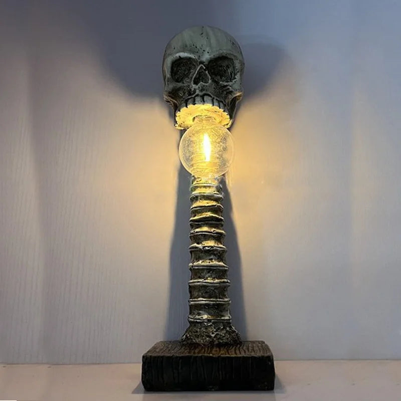 3D Skull Skeleton Table Lamp – Halloween Decor