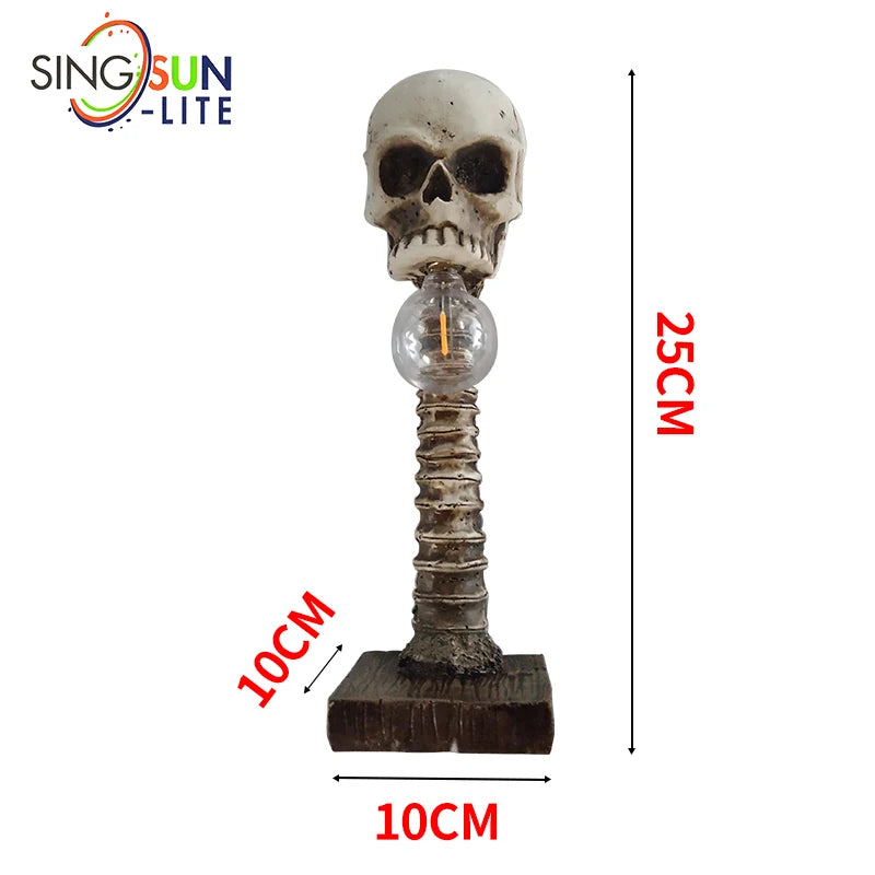 3D Skull Skeleton Table Lamp – Halloween Decor