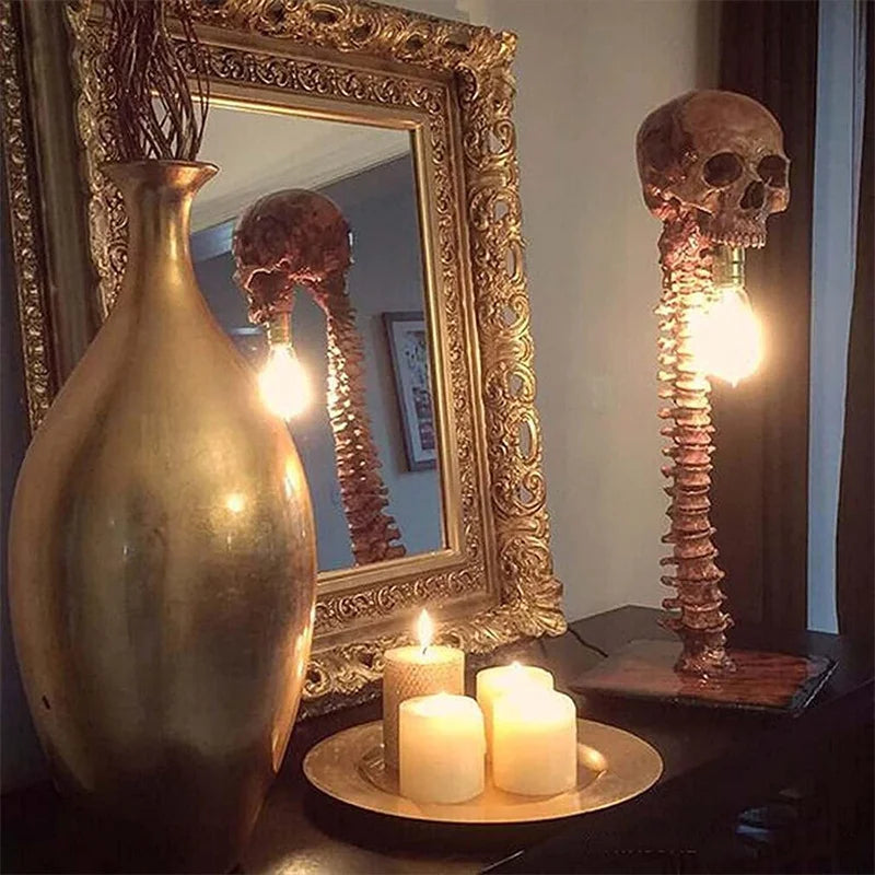 3D Skull Skeleton Table Lamp – Halloween Decor