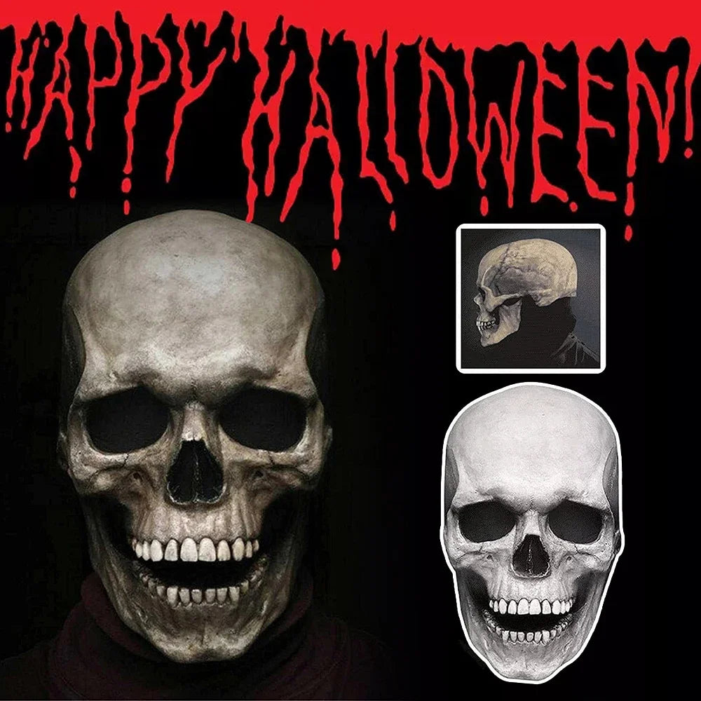 Full Head Latex Skull Mask – Horror Costume
