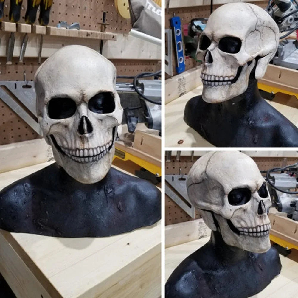 Full Head Latex Skull Mask – Horror Costume