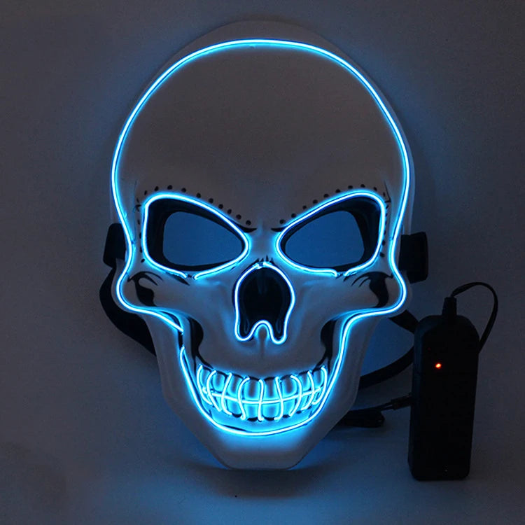 LED Glowing Skull Mask – Halloween Party Prop