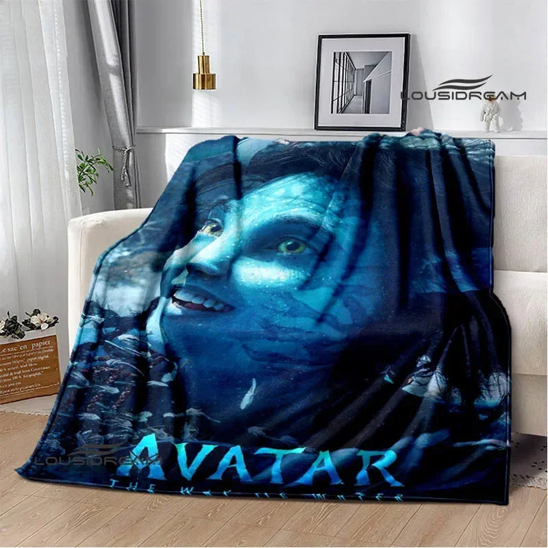 Movie Avatar: The Way of Water Printed blanket Flange Warm blankets picnic blanket Home travel blanket bed linings Birthday Gift