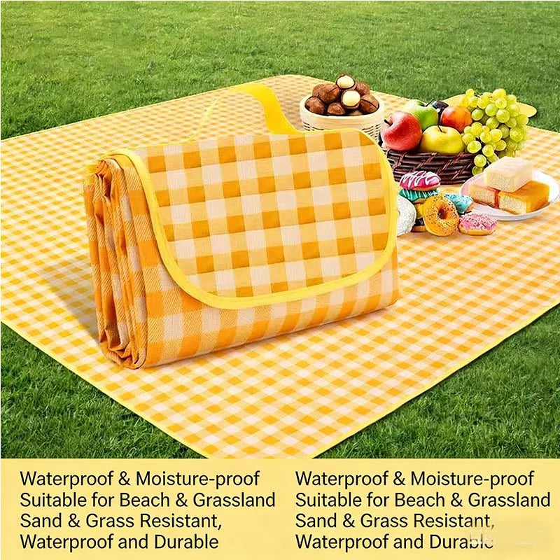 Outdoor Waterproof Picnic Mat Moistureproof Portable Beach Mat Ins Style Camping Picnic Blanket for Travel Camping Hiking