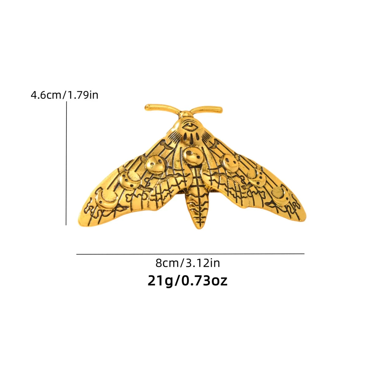 1pc Stylish alloy Vintage Moth bobby pins are ideal for everyday use